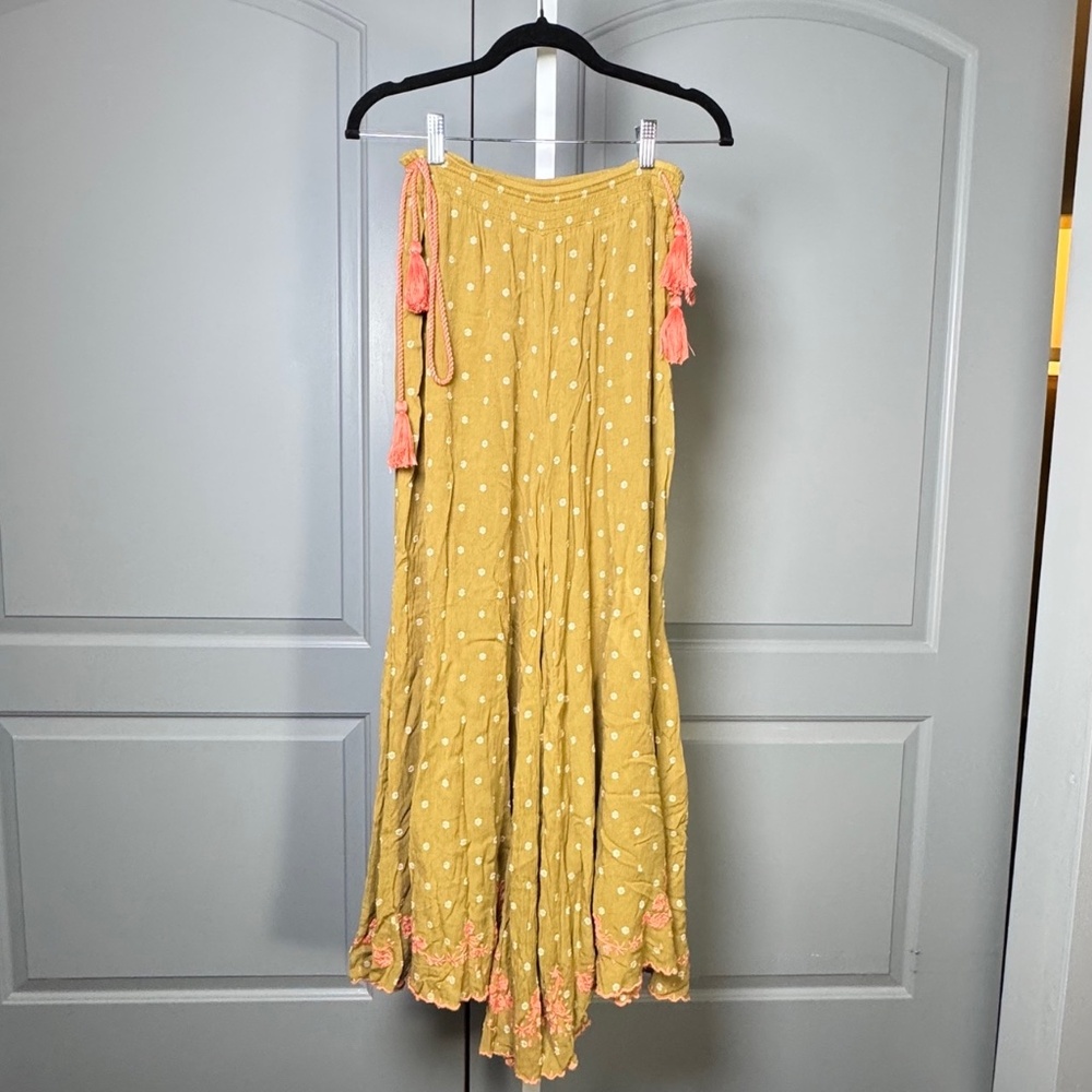 Free People Gauzy Super Wide Leg Flowing Pants SZ S